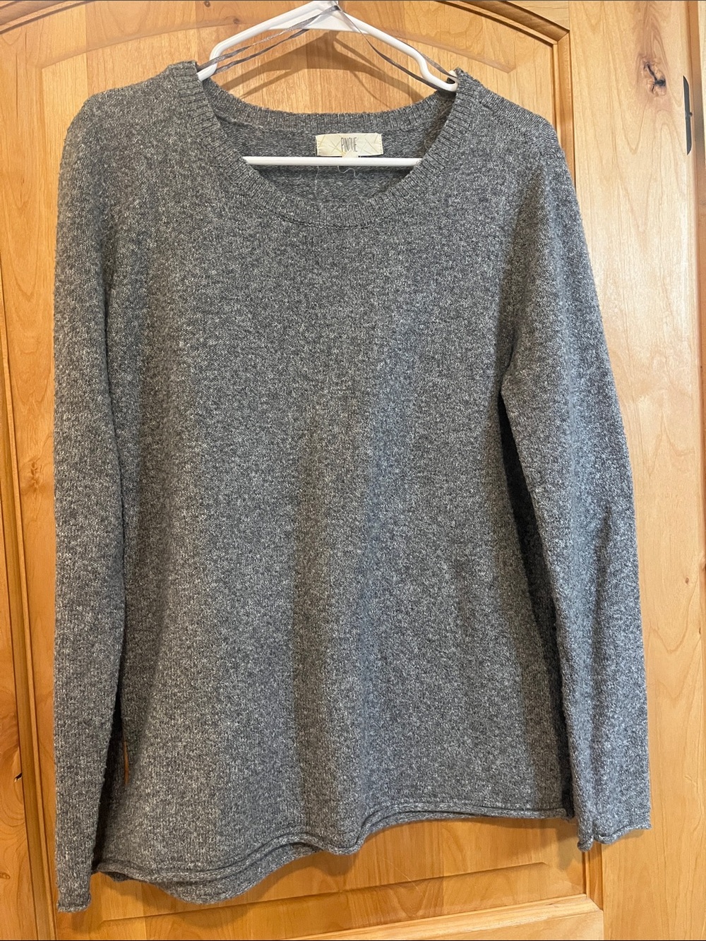 Cozy Gray Scoop Neck Sweater - Classic Women's Crew